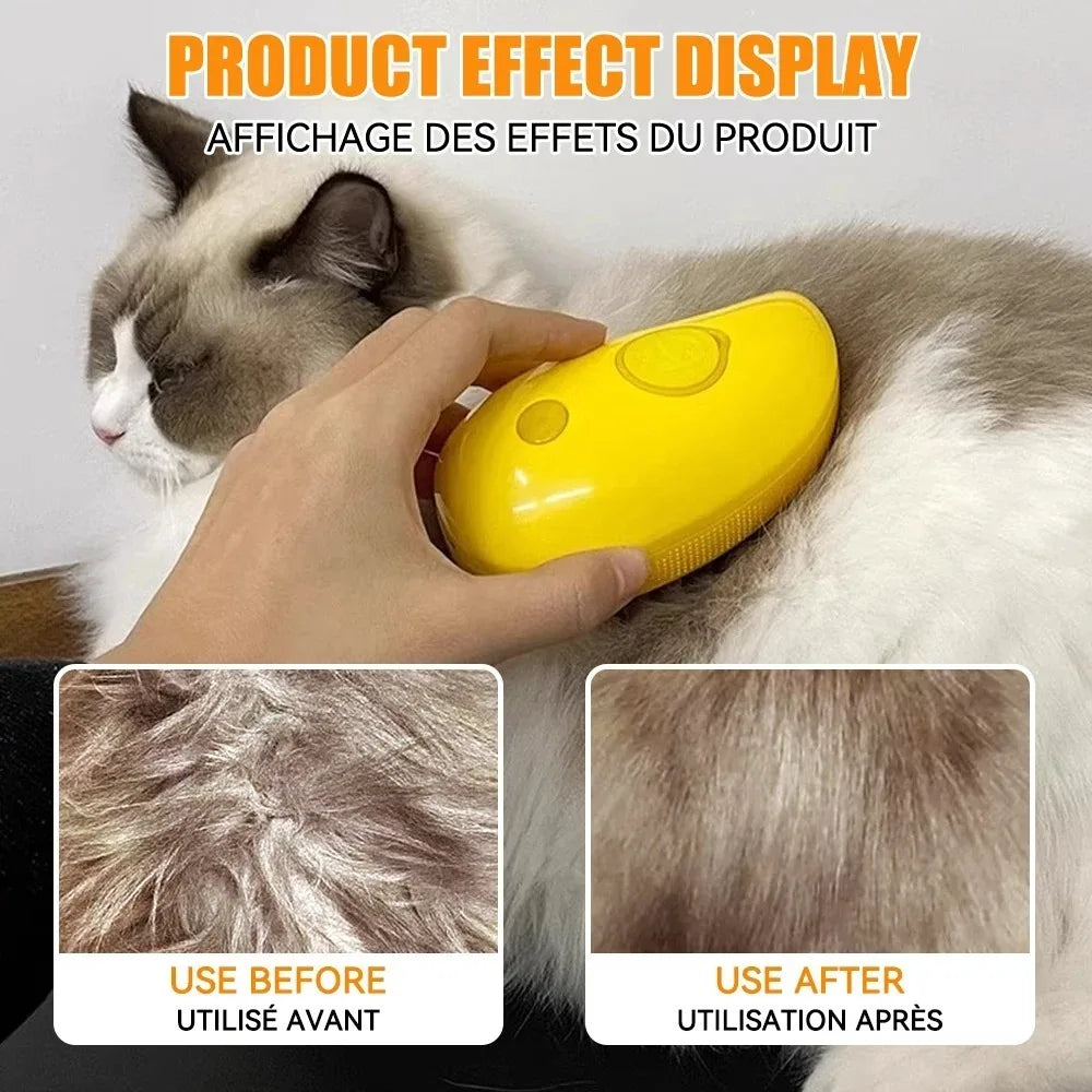 3-in-1 Steamy Cat & Dog Grooming Brush