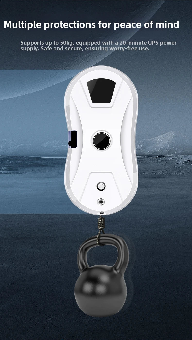 Smart Window Cleaning Robot – 5600Pa Suction | Remote Control | Works on High-Rise Glass