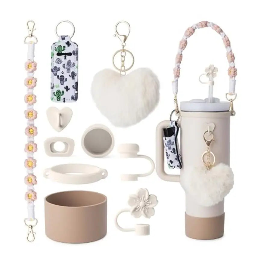 Aesthetic Cup Accessory Set for Stanley Tumblers
