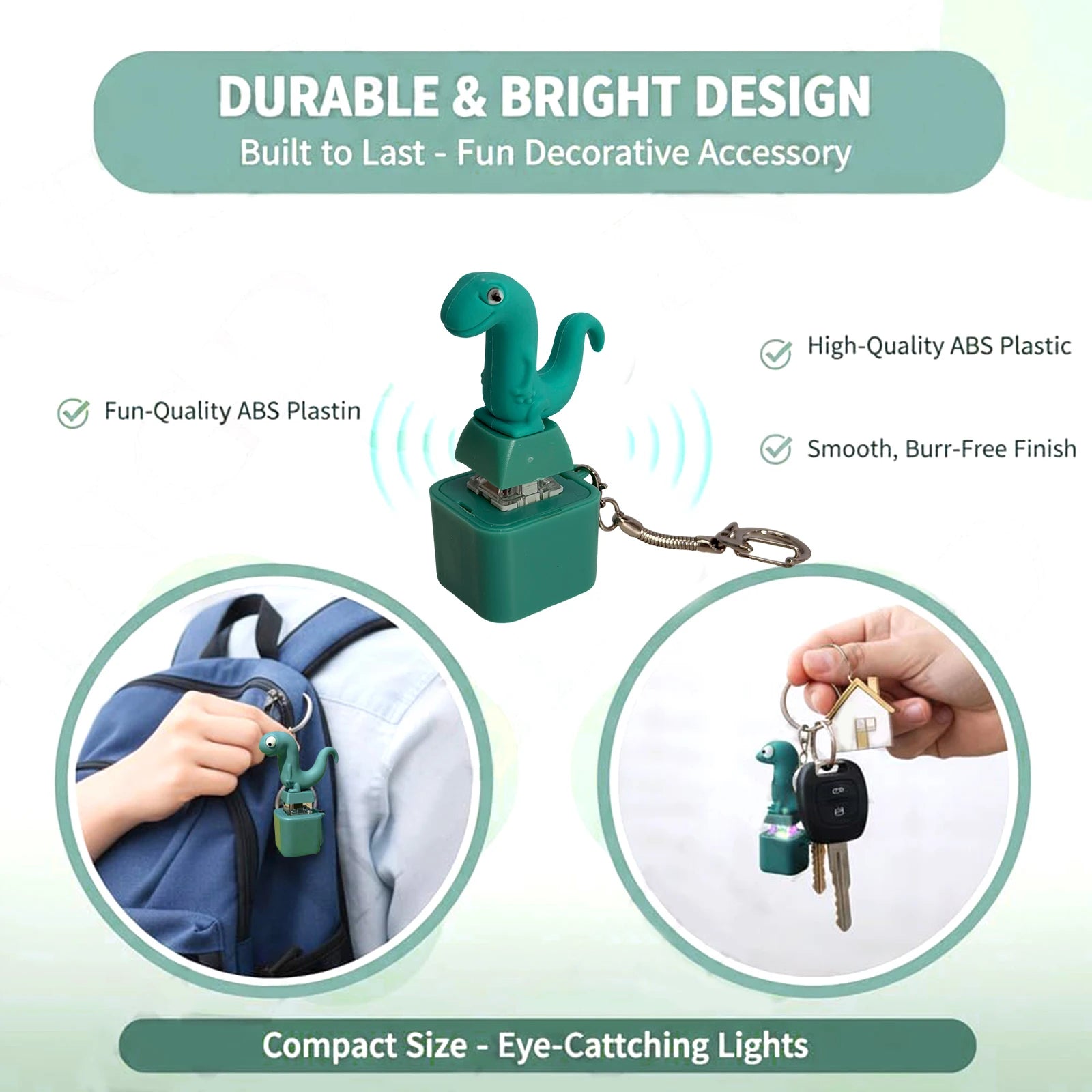 Glowing Lizard Sound Keychain – Rechargeable LED Fidget Toy