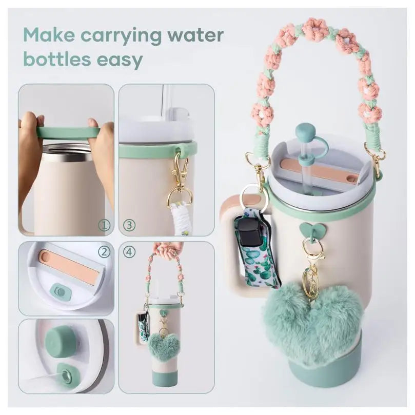 Aesthetic Cup Accessory Set for Stanley Tumblers