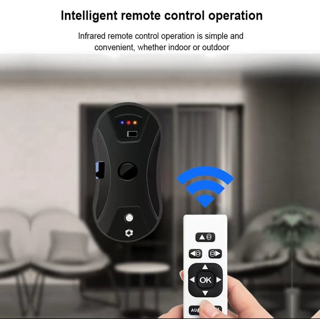 Smart Window Cleaning Robot – 5600Pa Suction | Remote Control | Works on High-Rise Glass