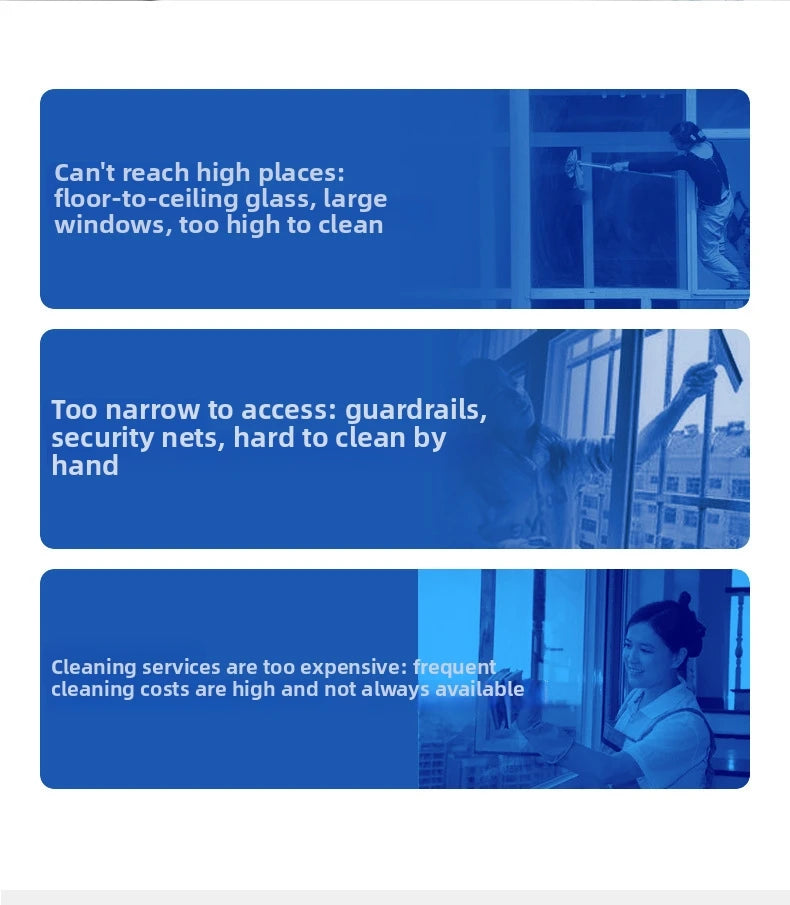 Smart Window Cleaning Robot – 5600Pa Suction | Remote Control | Works on High-Rise Glass