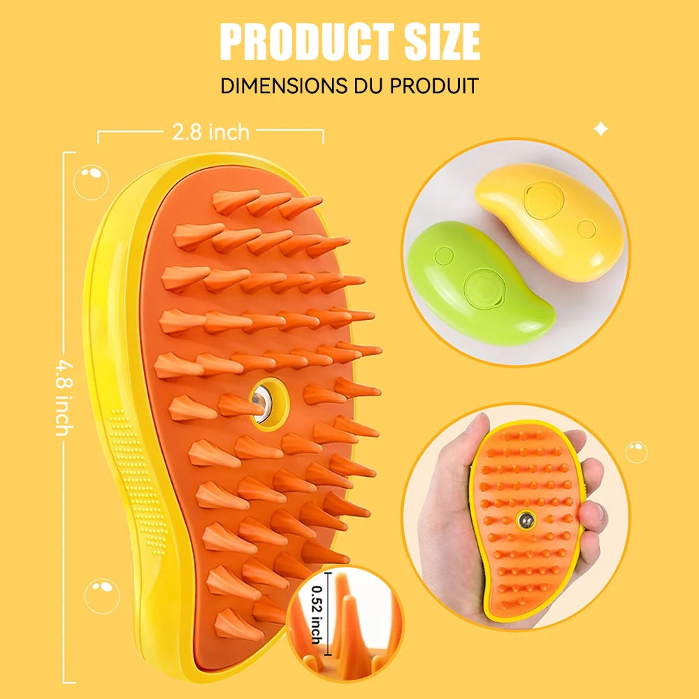 3-in-1 Steamy Cat & Dog Grooming Brush