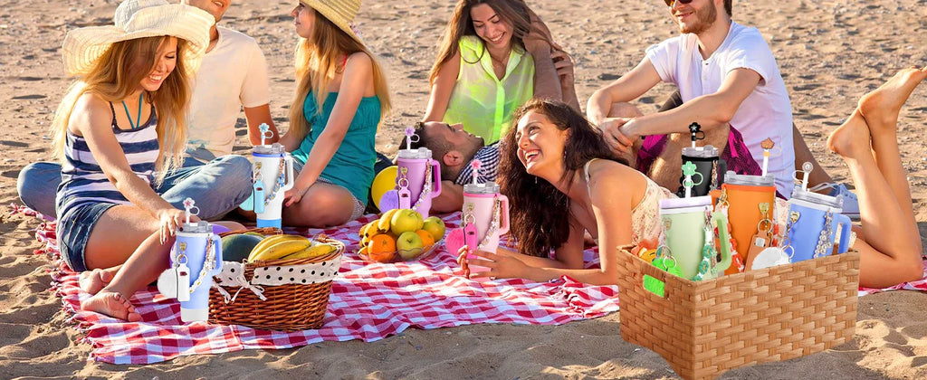 8-Piece Pink Cup Accessory Set for Stanley Tumblers