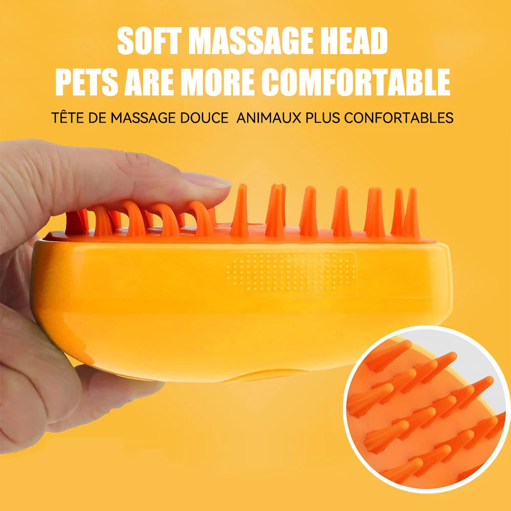 3-in-1 Steamy Cat & Dog Grooming Brush