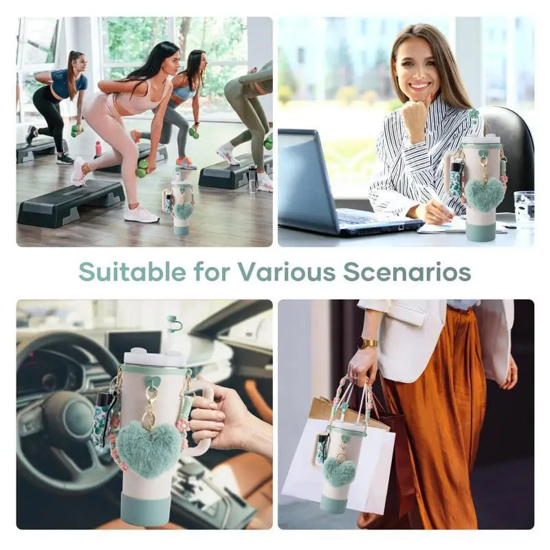 Aesthetic Cup Accessory Set for Stanley Tumblers